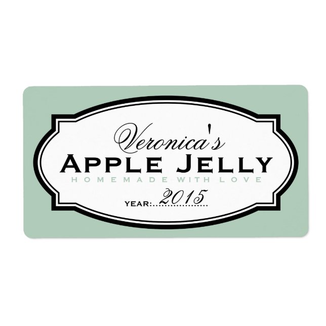 MODERN VINTAGE GREEN | PERSONALIZED STICKER (Front)