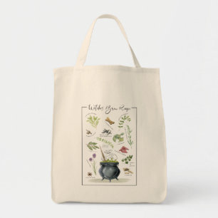 Modern Vintage Halloween cauldron recipe 1 Tote Bag