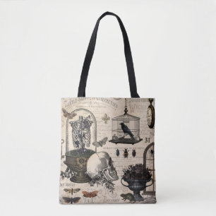 Modern Vintage Halloween Garden Tote Bag