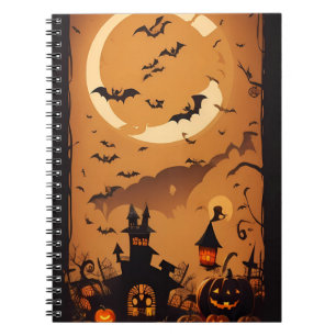 modern vintage halloween notebook