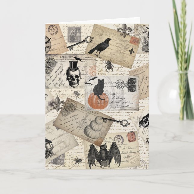 Modern vintage Halloween postcards (Front)