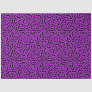 Modern Vintage Halloween Purple Bat Tissue Paper
