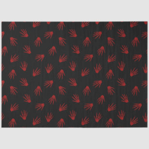Modern Vintage Halloween Red Bones Tissue Paper