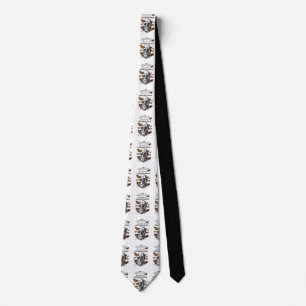 modern vintage Halloween skull and butterflies Tie