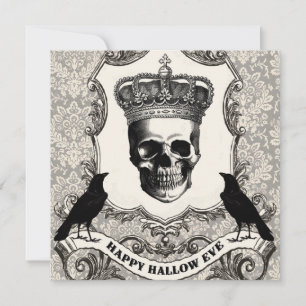 Modern Vintage Halloween skull Card