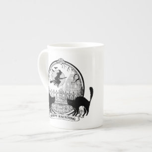 modern vintage Halloween witch Bone China Mug