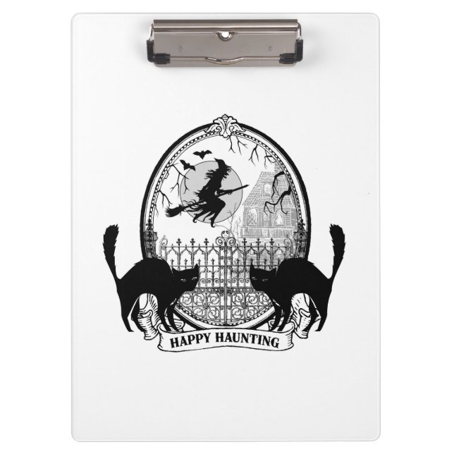 modern vintage Halloween witch Clipboard (Front)