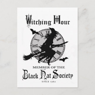 Modern Vintage Halloween witch Holiday Postcard
