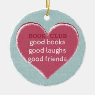 Modern Vintage Heart Reading Ornament
