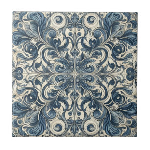 Modern vintage Italian floral pattern#7 Tile
