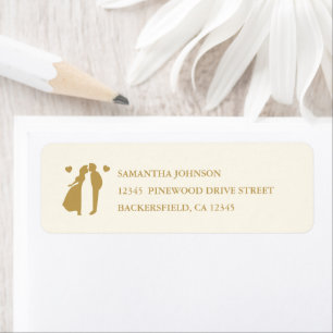 Modern Vintage Ivory Wedding Return Address