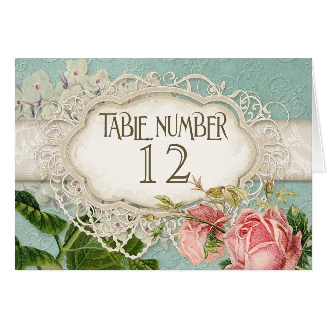 Modern Vintage Lace Tea Stained Hydrangea n Roses (Front Horizontal)