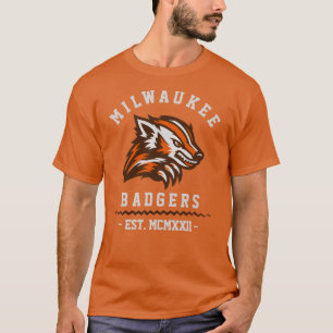 Modern Vintage Milwaukee Badgers Orange Est. T-Shirt