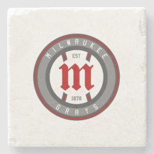 Modern Vintage Milwaukee Greys  Stone Coaster