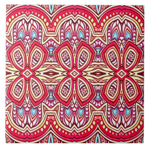 Modern vintage multicolor classic pattern tile