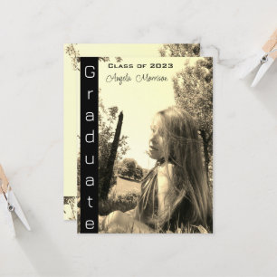 Modern vintage natural Photo Graduation