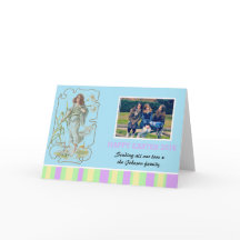 Modern vintage personalised Easter Angel Greeting