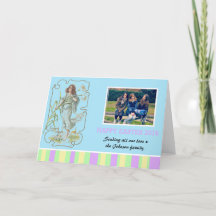 Modern vintage personalised Easter Angel Greeting