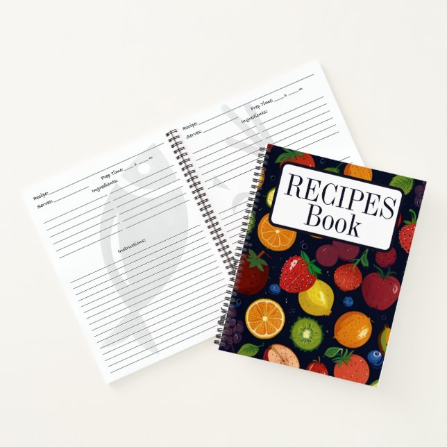Modern Vintage Personalised Recipe Notebook (Inside)