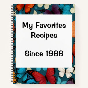 Modern Vintage Personalised Recipe Notebook