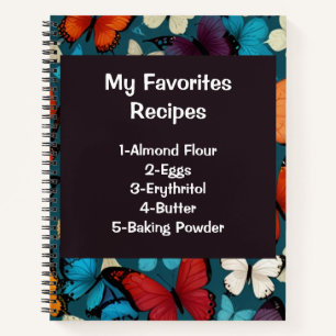 Modern Vintage Personalised Recipe Notebook