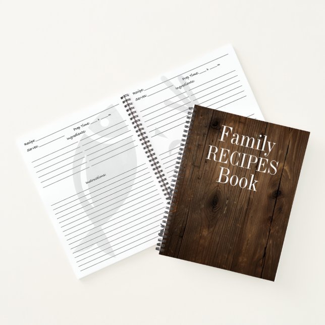 Modern Vintage Personalised Recipe Notebook (Inside)