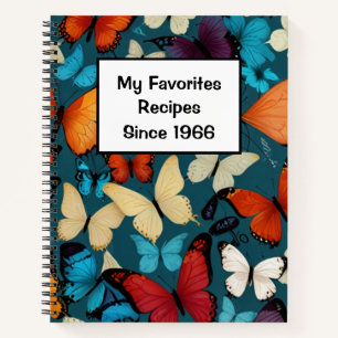 Modern Vintage Personalised Recipe Notebook