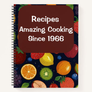"Modern Vintage Personalised Recipe Notebook" Notebook