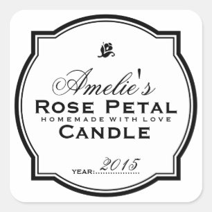 MODERN VINTAGE   PERSONALIZED SOAP & CANDLE SQUARE STICKER