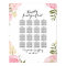 Modern Vintage Pink Floral Wedding Seating Chart