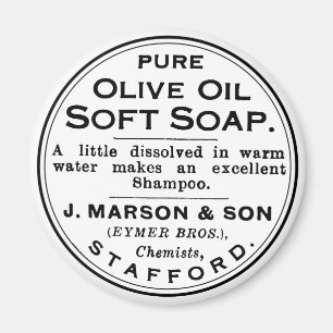 Modern Vintage Pure Olive Oil Soap Ad Bathroom Magnet