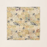 Modern Vintage Queen Bee Pattern Scarf<br><div class="desc">Modern Vintage Queen Bee yellow pattern. Ideal gift for a beekeeper.</div>
