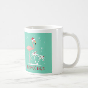 MODERN VINTAGE RETRO CHRISTMAS FLAMINGO COFFEE MUG