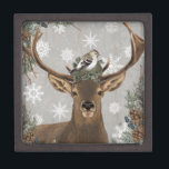 modern vintage rustic woodland winter deer gift box<br><div class="desc">modern vintage rustic woodland winter deer</div>