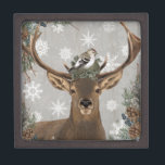 modern vintage rustic woodland winter deer gift box<br><div class="desc">modern vintage rustic woodland winter deer</div>