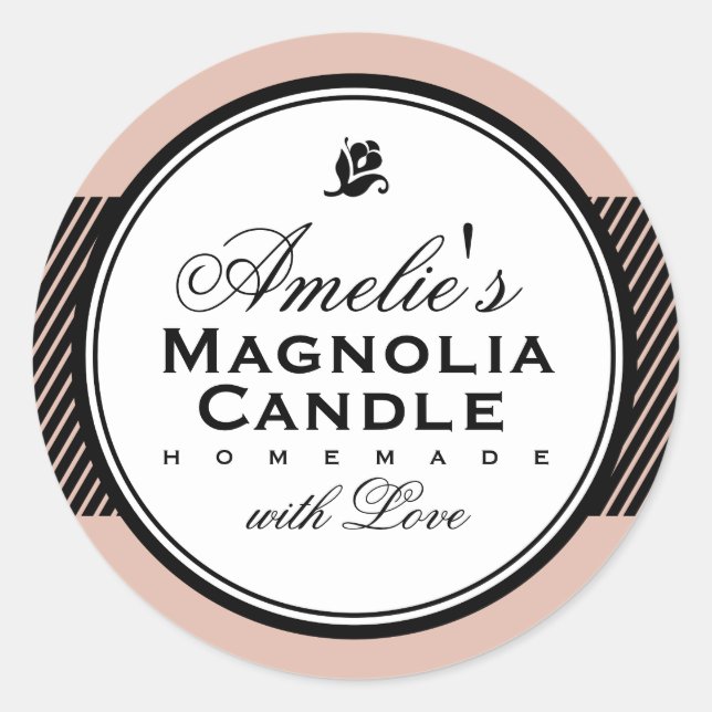 MODERN VINTAGE SALMON | SOAP & CANDLE LABEL (Front)