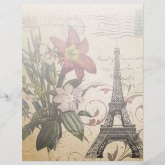 modern vintage scripts lily Paris Eiffel Tower