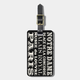 Modern vintage travel luggage tag
