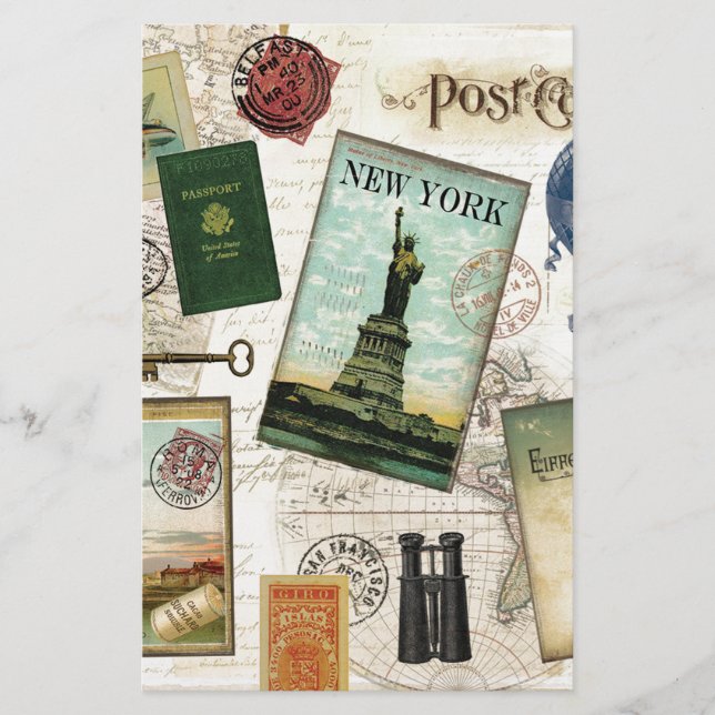 Modern vintage travel stationery (Front)