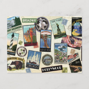 Modern Vintage Travel USA Postcard