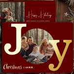 Modern Vintage Typewriter Family Christmas Photo Foil Holiday Card<br><div class="desc">Elevate your holiday greetings with our Modern Vintage Typewriter Family Christmas Photo Foil Holiday Card. This elegant card features a beautiful combination of dark red and gold accents, creating a sophisticated and festive backdrop for your family's cherished photo. The minimalist and clean design of this card allows your holiday message...</div>