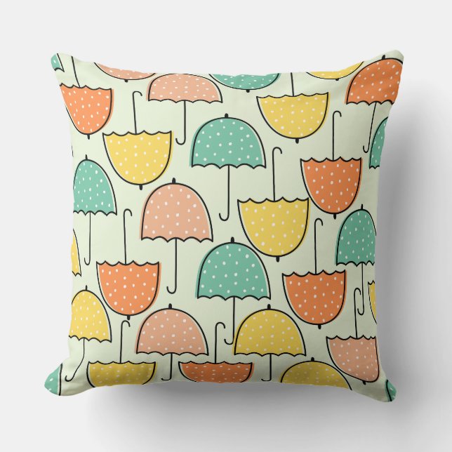 Modern vintage umbrella pattern l Cute nursery Cushion (Front)