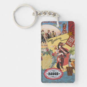 modern vintage western cowgirl key ring