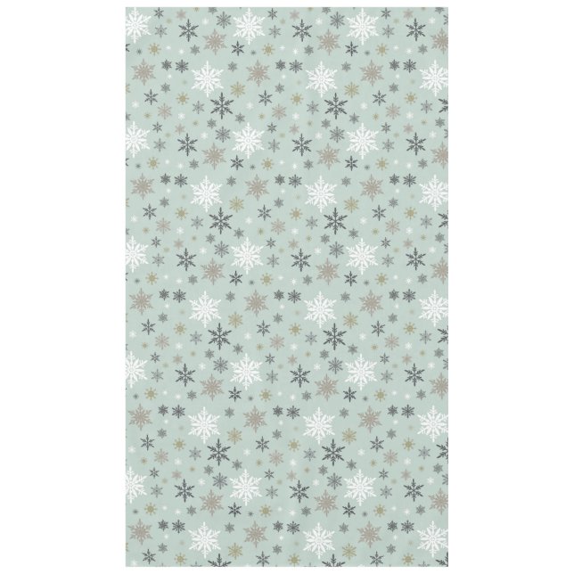 modern vintage winter snowflakes tablecloth (Front)