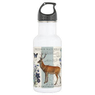 modern vintage woodland deer 532 ml water bottle