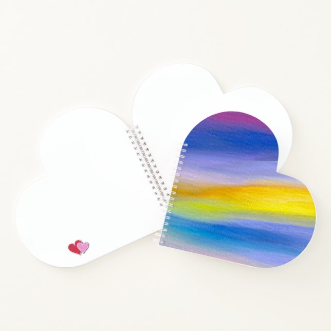 Modern Violet and Golden Ray Abstract Notebook (Inside)