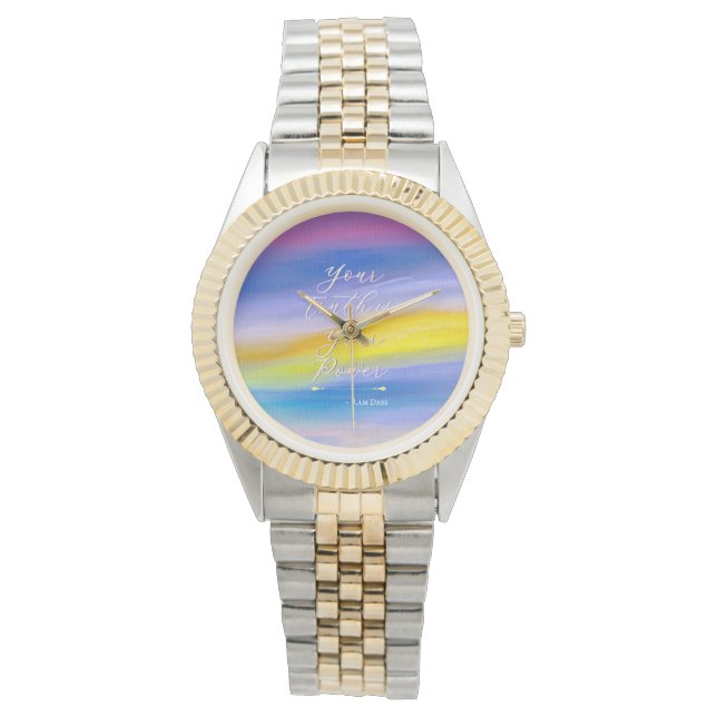 Modern Violet and Golden Ray Abstract Watch (Front)