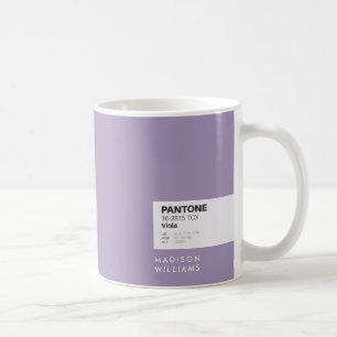 Modern Violet Coffee Mug   Minimalist Custom Cup
