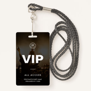 Modern VIP All Access Event Concert Match Party ID Badge