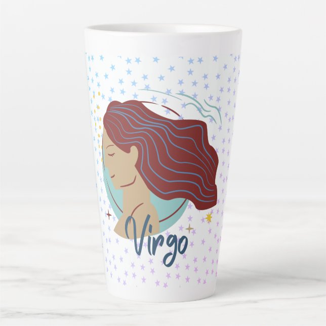 Modern Virgo Woman Zodiac  Latte Mug (Front)